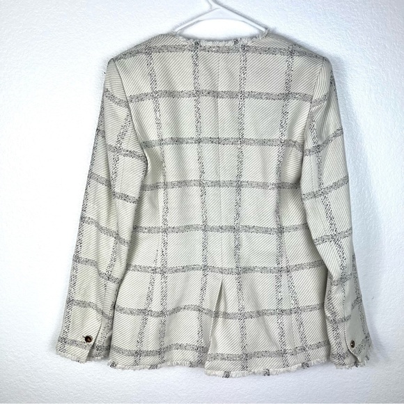 Ann Taylor Windowpane Tweed Blazer size 4 - Picture 7 of 11